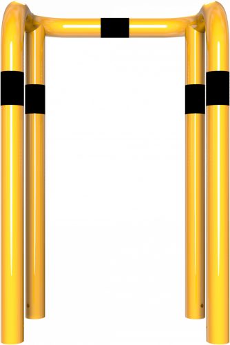 Ütközésvédő korlát - négy lábas - mély - Ø76 mm