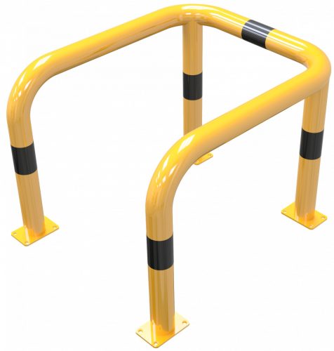 Anti-nudge hoop double hoop steel tube Ø 76 mm yellow / black
