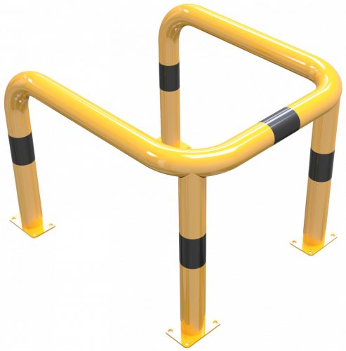 Anti-nudge hoop double hoop steel tube Ø 76 mm yellow / black