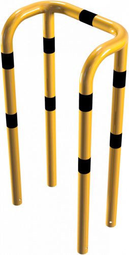 Anti-nudge hoop double hoop steel tube Ø 76 mm yellow / black