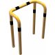 Anti-nudge hoop double hoop steel tube Ø 76 mm yellow / black