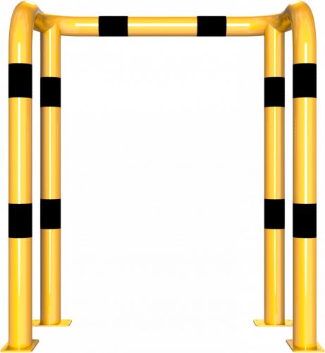 Anti-nudge hoop double hoop steel tube Ø 76 mm yellow / black