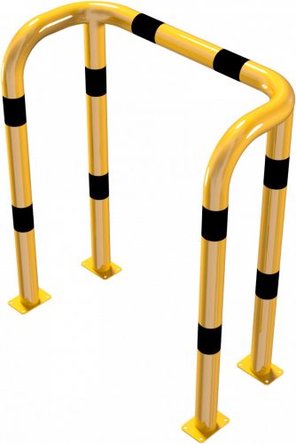 Anti-nudge hoop double hoop steel tube Ø 76 mm yellow / black