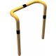 Anti-nudge hoop double-sided, deep version steel tube Ø 76 mm yellow / black