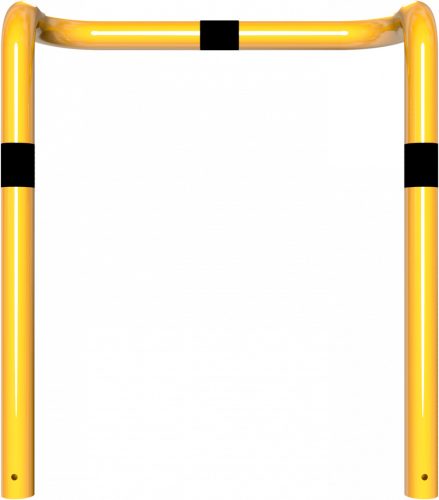 Anti-nudge hoop double-sided, deep version steel tube Ø 76 mm yellow / black