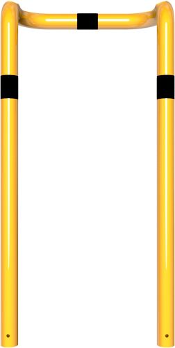 Anti-nudge hoop double-sided, deep version steel tube Ø 76 mm yellow / black