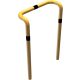 Anti-nudge hoop double-sided, deep version steel tube Ø 76 mm yellow / black