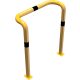 Anti-nudge hoop double-sided, deep version steel tube Ø 76 mm yellow / black