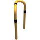 Anti-nudge hoop 90° one sided- deep version steel tube Ø 76 mm yellow / black
