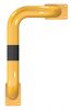 Anti-nudge hoop 90° one sided- deep version steel tube Ø 76 mm yellow / black