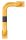 Anti-nudge hoop 90° one sided- deep version steel tube Ø 76 mm yellow / black