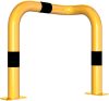 Anti-nudge hoop 90° one sided- deep version steel tube Ø 76 mm yellow / black
