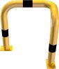 Anti-nudge hoop 90° one sided- deep version steel tube Ø 76 mm yellow / black