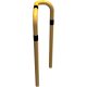 Anti-nudge hoop 90° one sided- deep version steel tube Ø 76 mm yellow / black