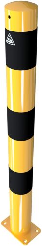 Barrier post steel tube Ø 89 x 2,9 mm yellow / black