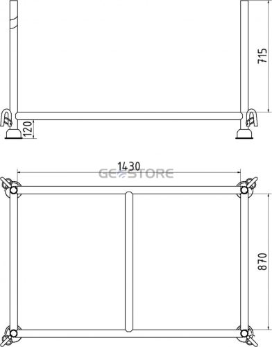 Univerzális tároló raklap - galvanizált