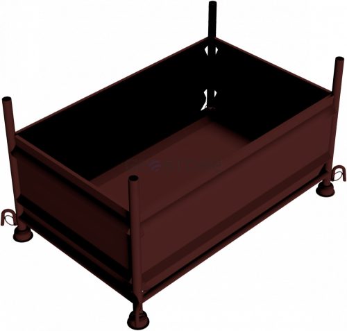 Zárt falú univerzális tároló raklap - festett