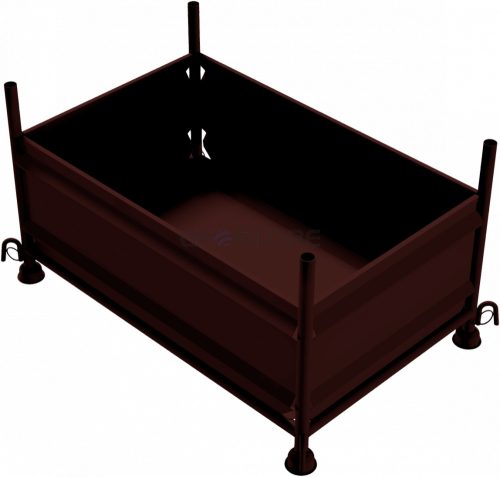 Zárt falú univerzális tároló raklap - festett