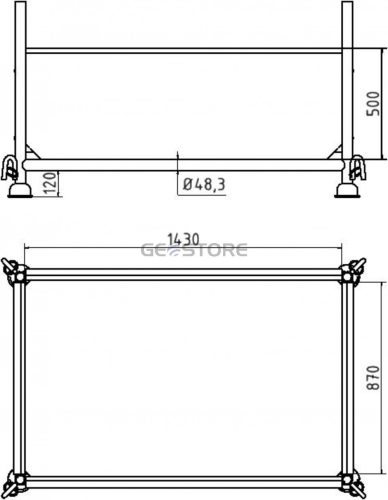 Zárt falú univerzális tároló raklap - festett