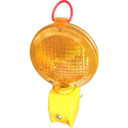 Munkaterületi figyelmeztető villogó lámpa,  sárga optikai rendszer (1 elemes)